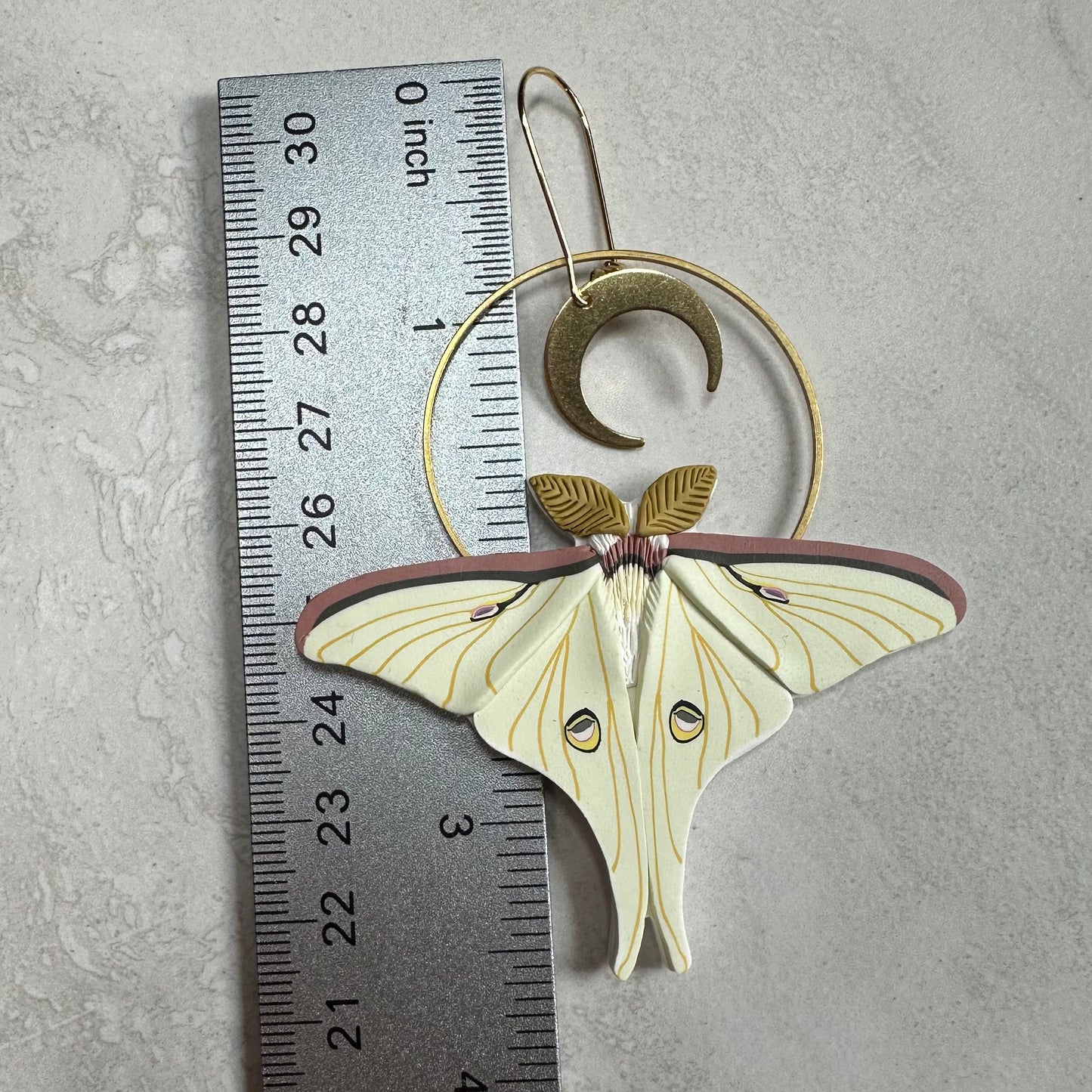 Large Luna Moth earrings