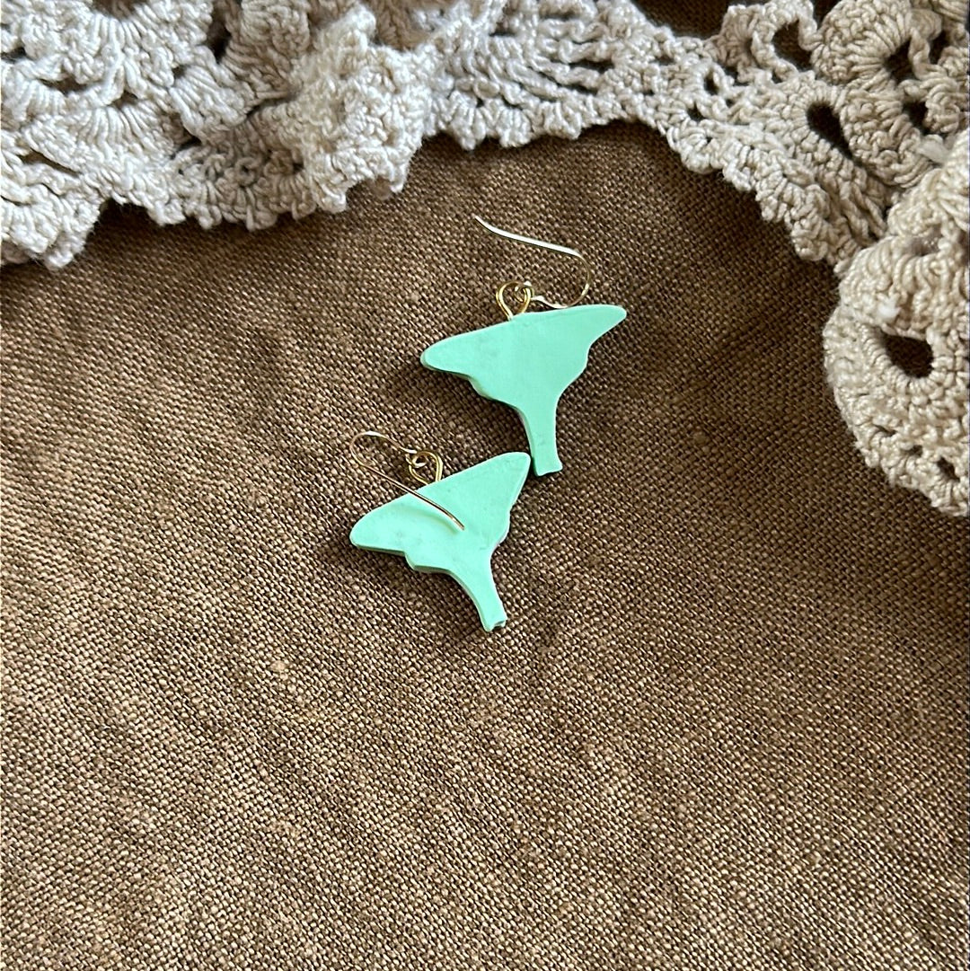 Micro mini Luna moth dangles