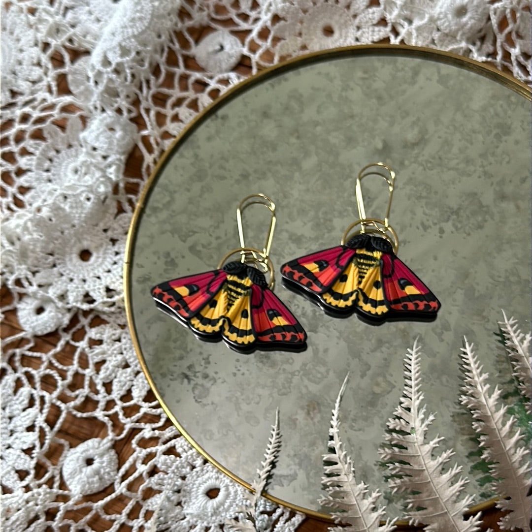 Large Western sheep moth hoop dangles