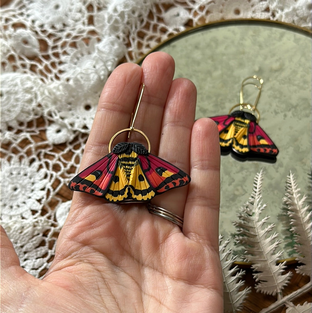 Large Western sheep moth hoop dangles