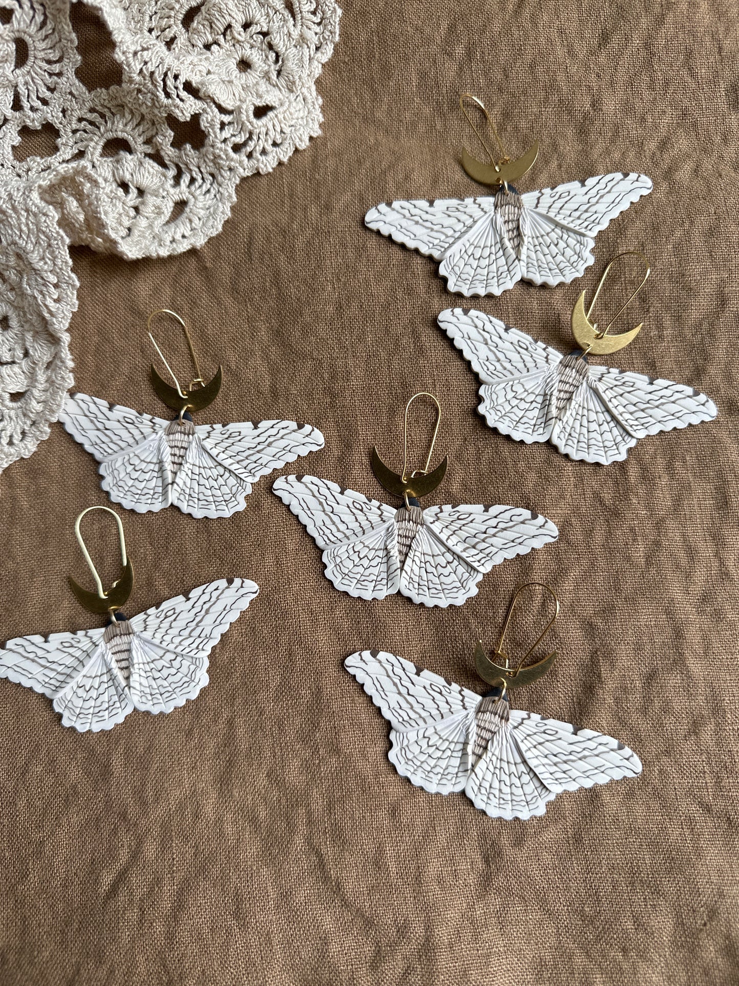 Large White Witch moth dangles