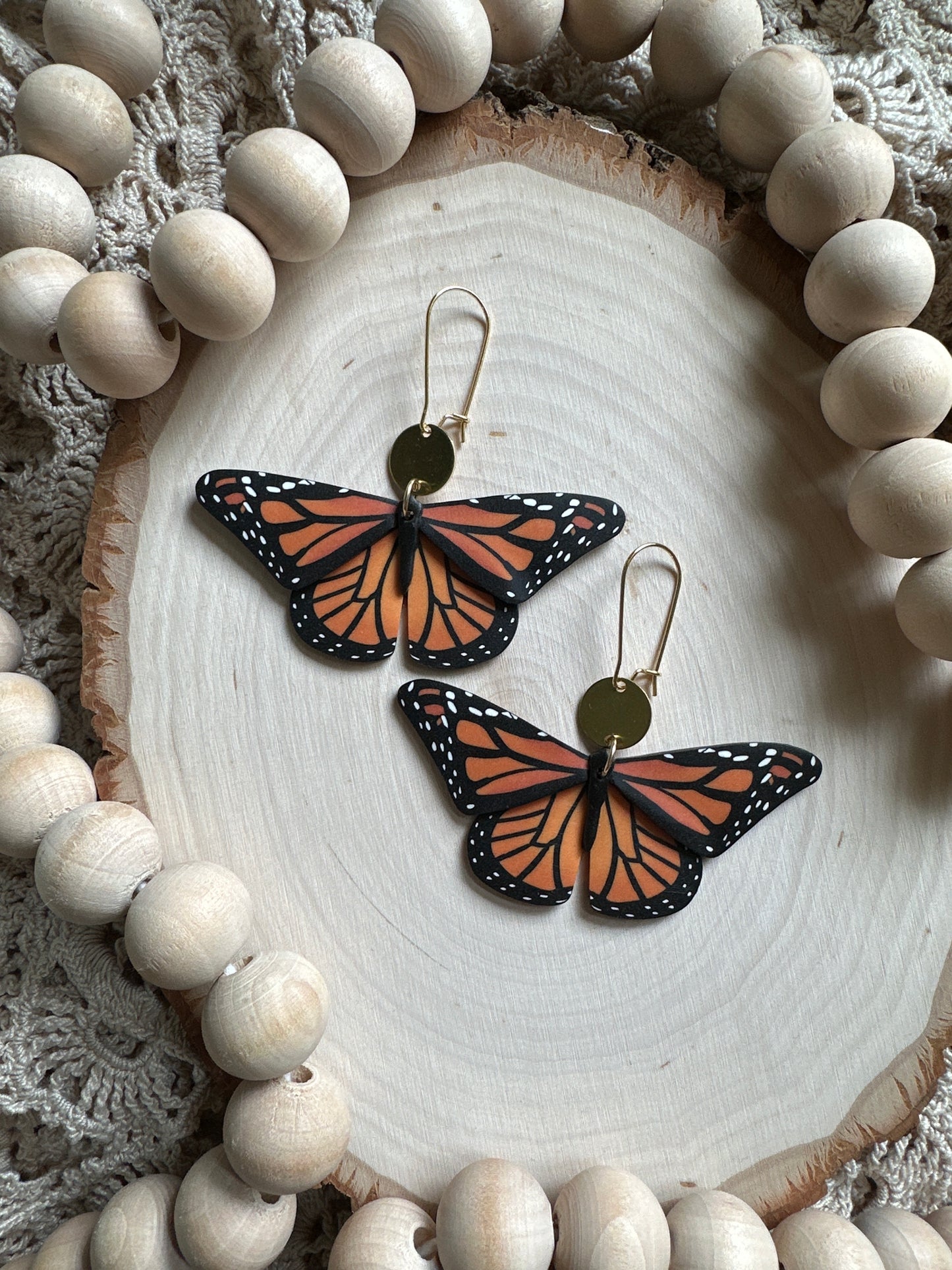 Large Monarch butterfly dangles