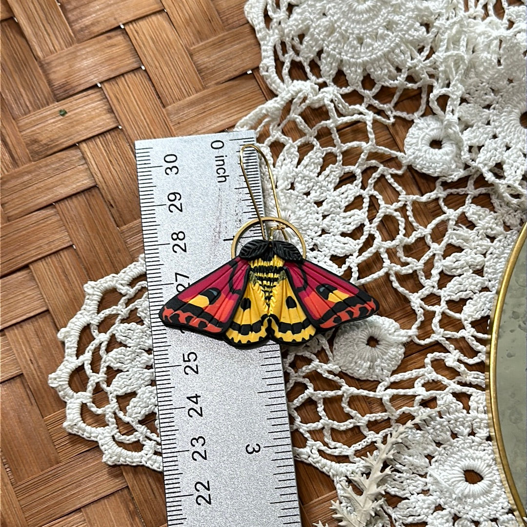 Large Western sheep moth hoop dangles