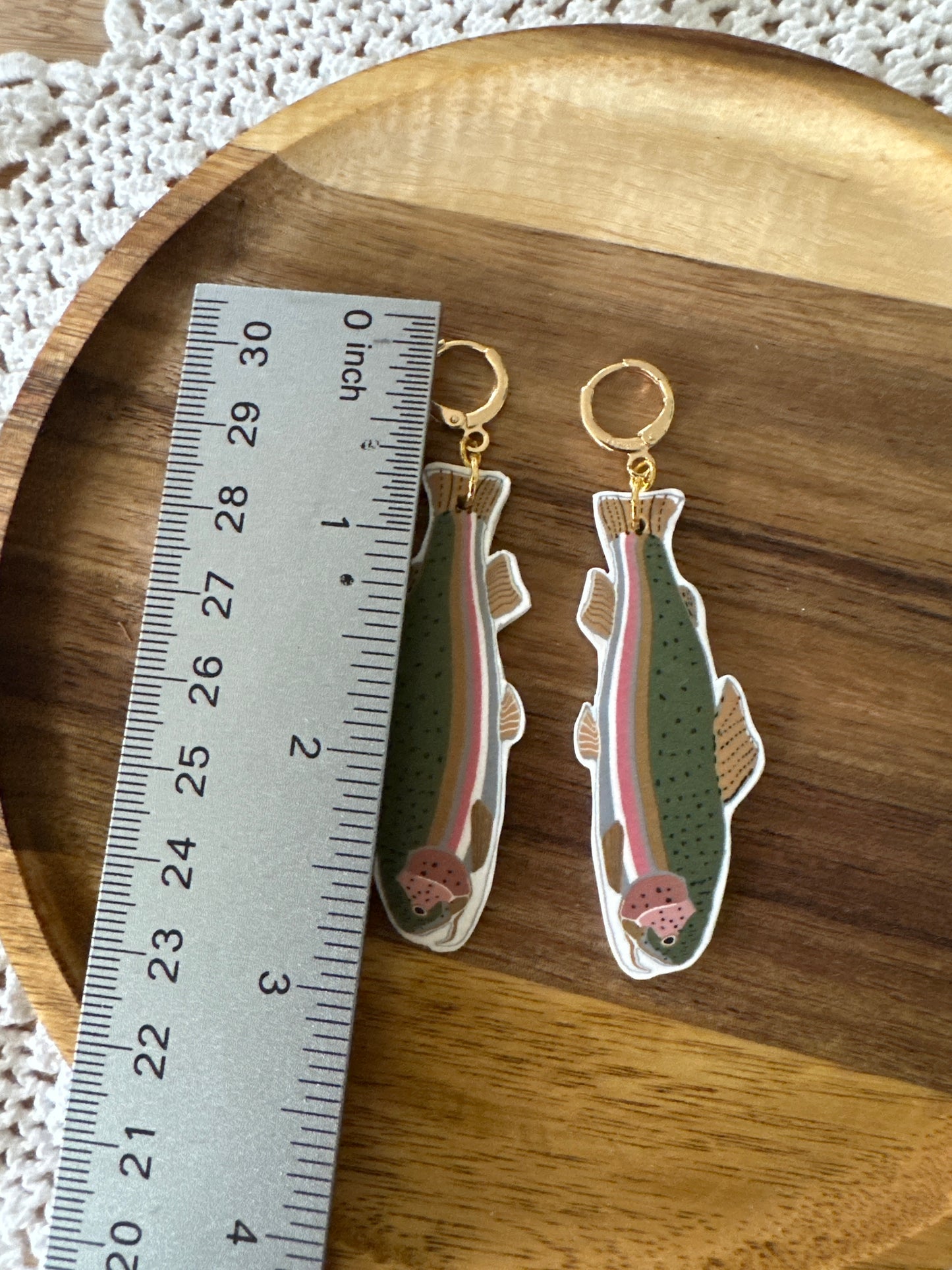 Rainbow trout earrings - assorted styles to choose from!