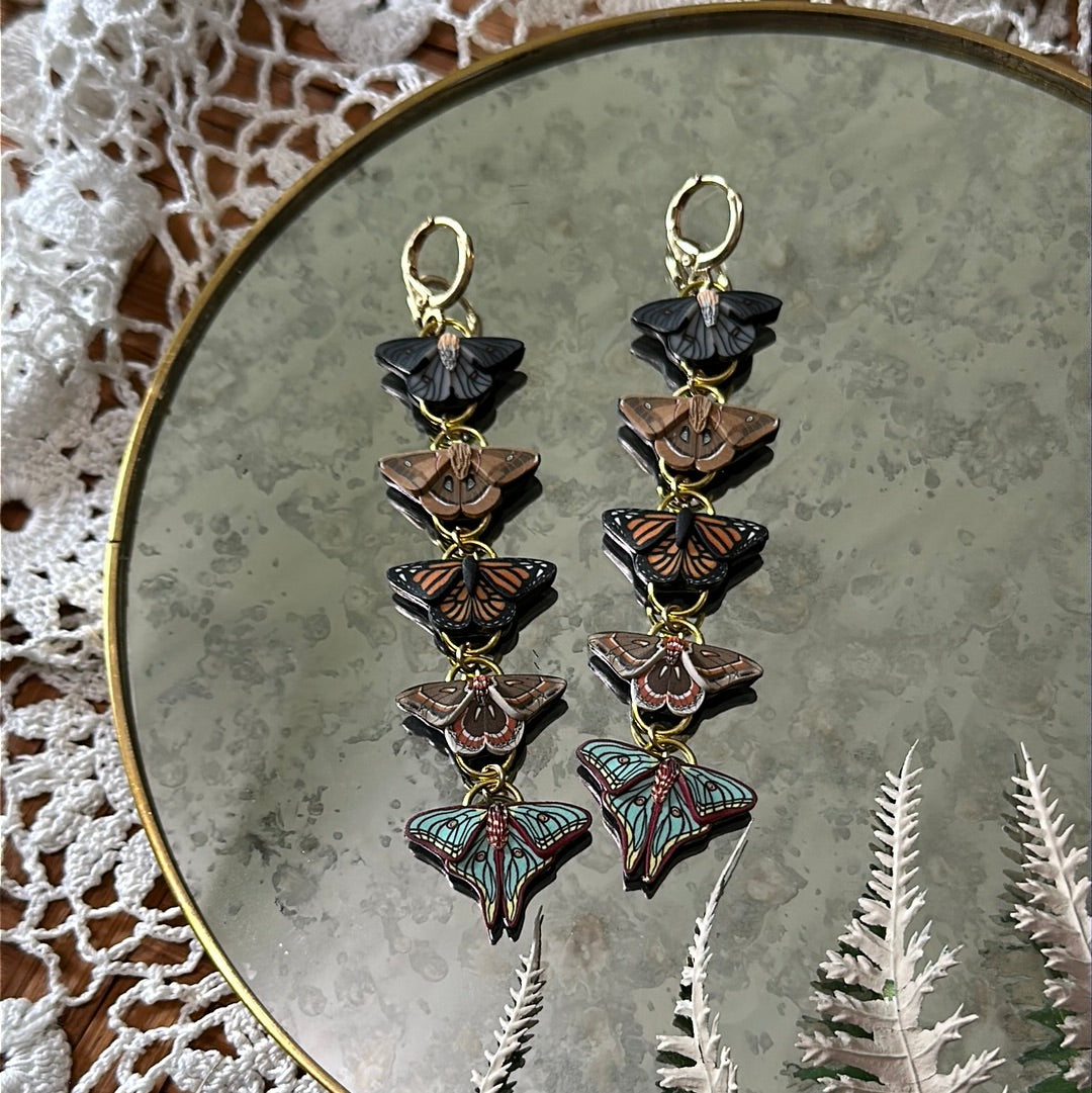 Micro mini stacks: butterfly and moth dangles