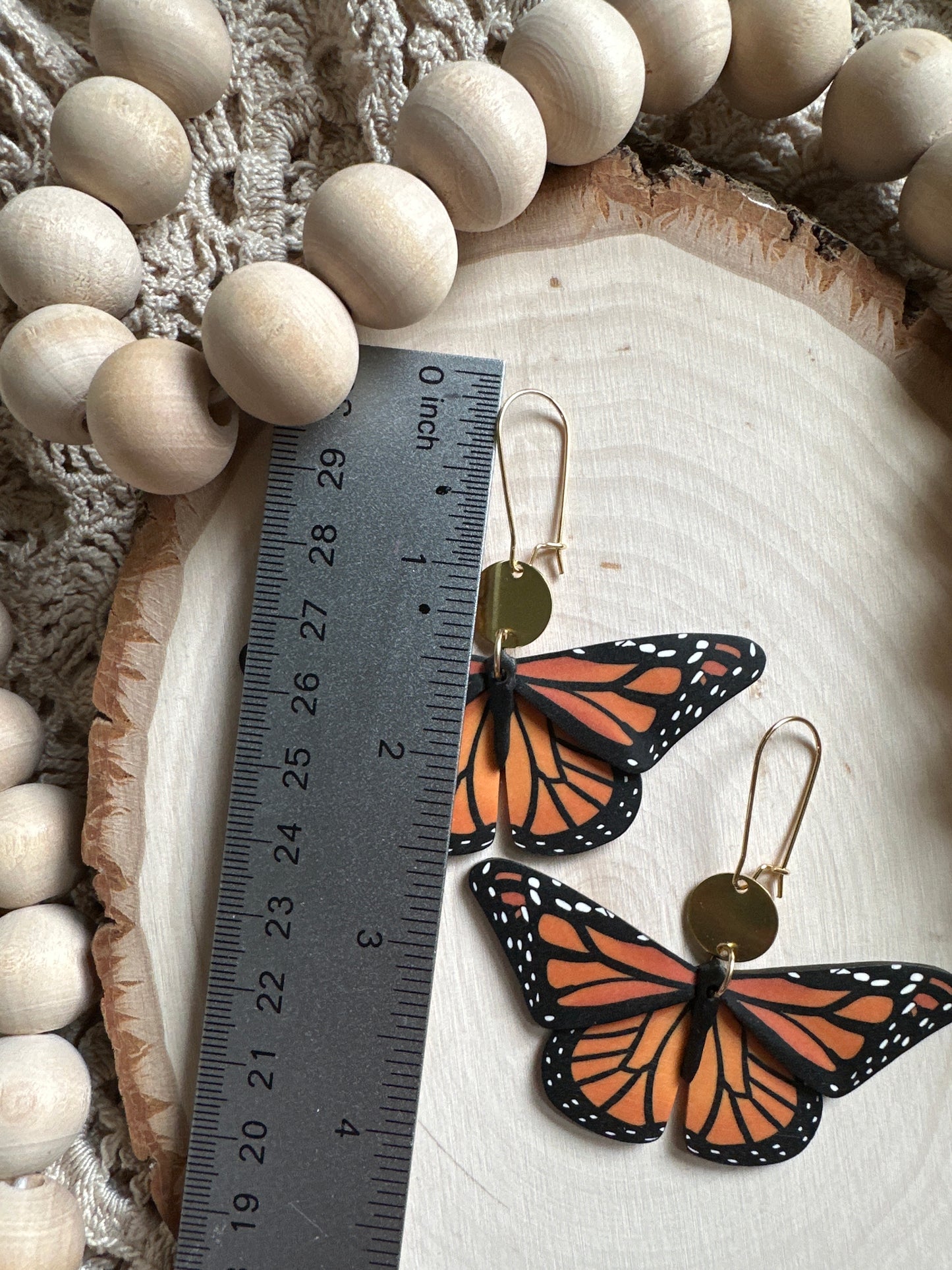 Large Monarch butterfly dangles
