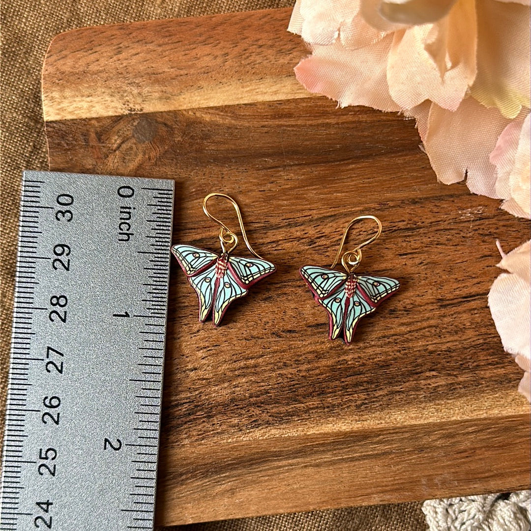 Micro mini spanish moon moth dangles