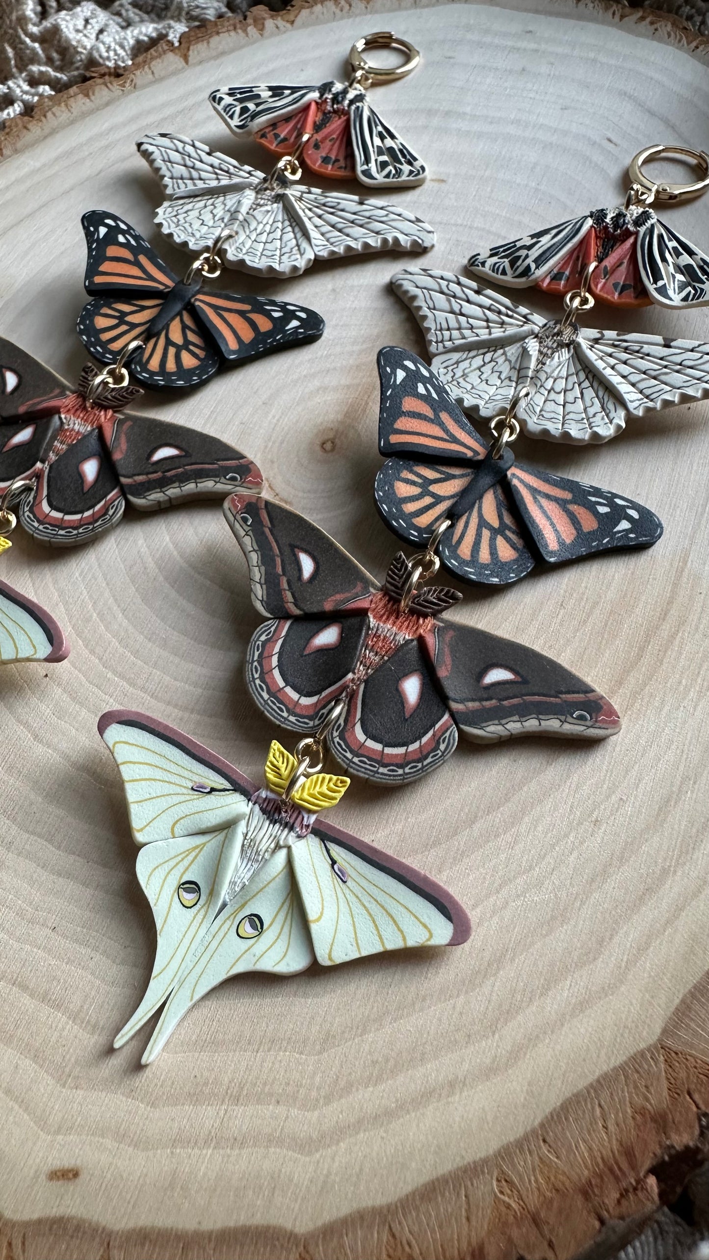 Moth and butterfly stack dangles