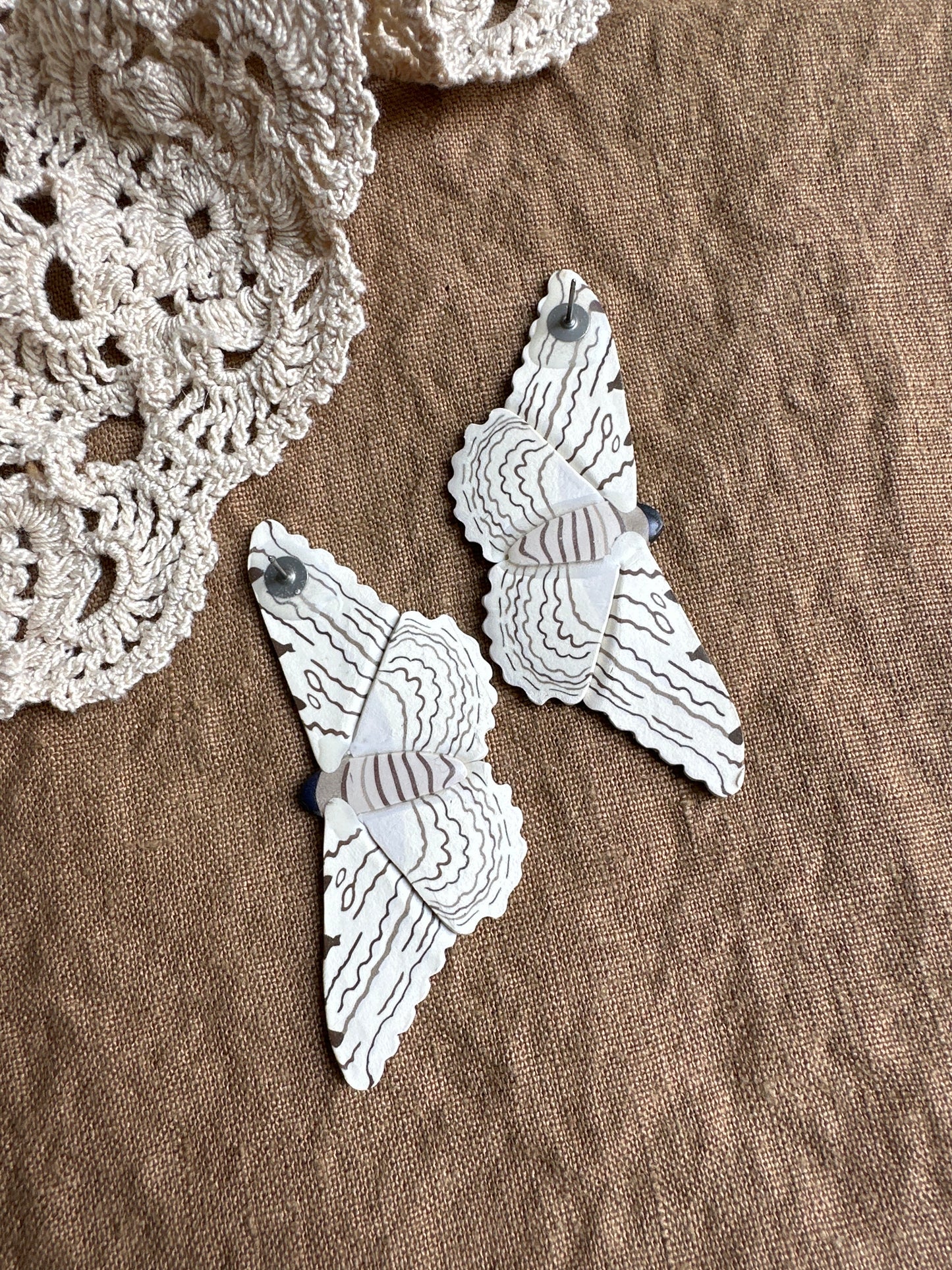 Large White Witch moth studs