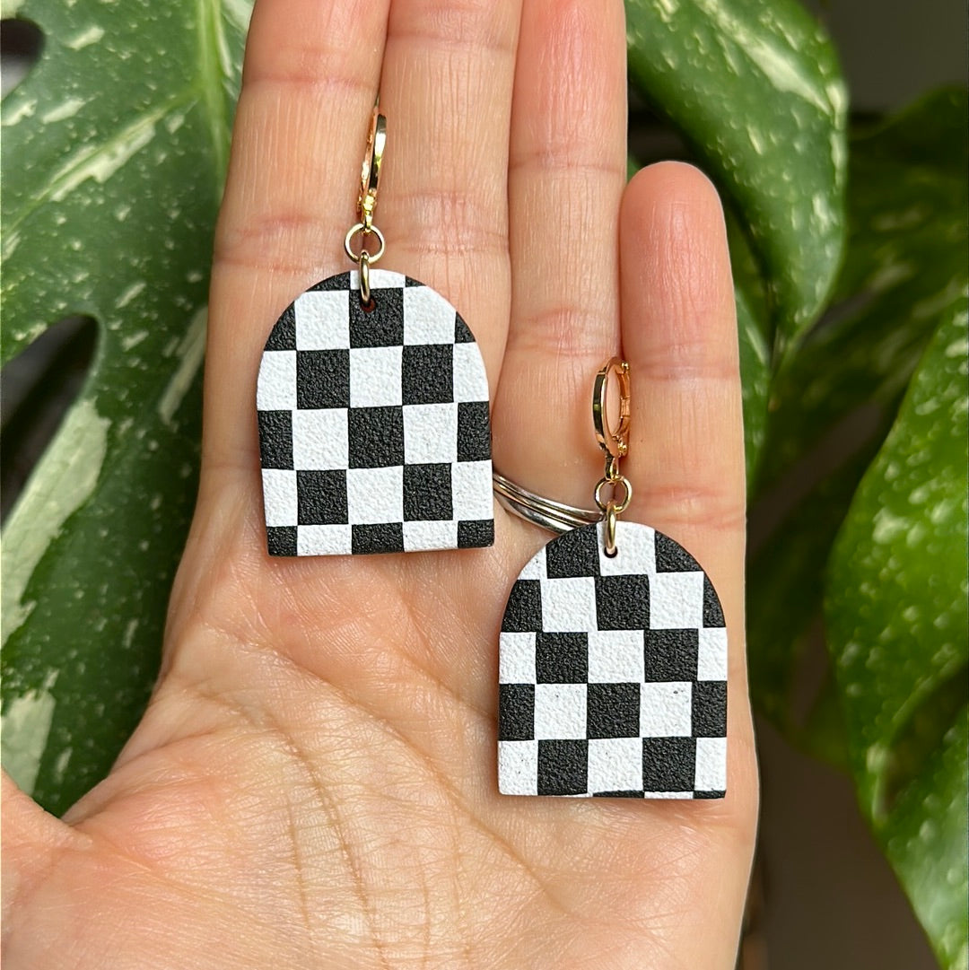 Checkered earrings