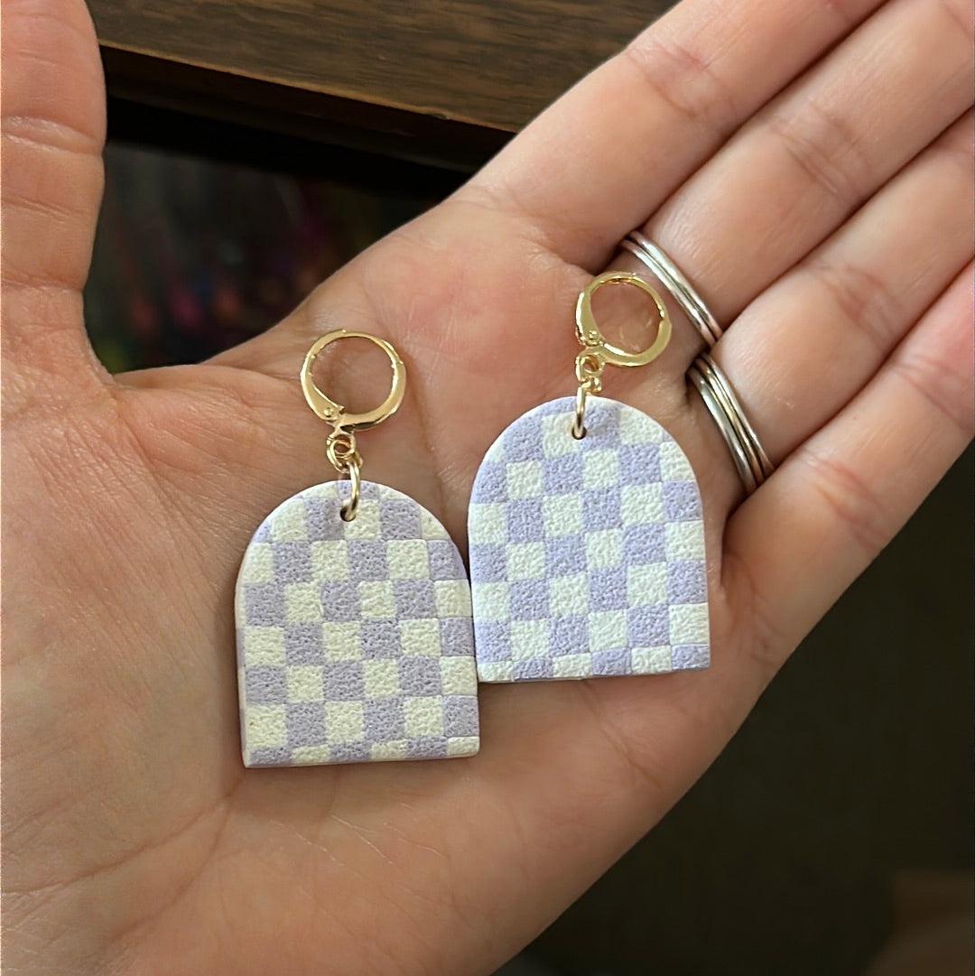 Checkered earrings