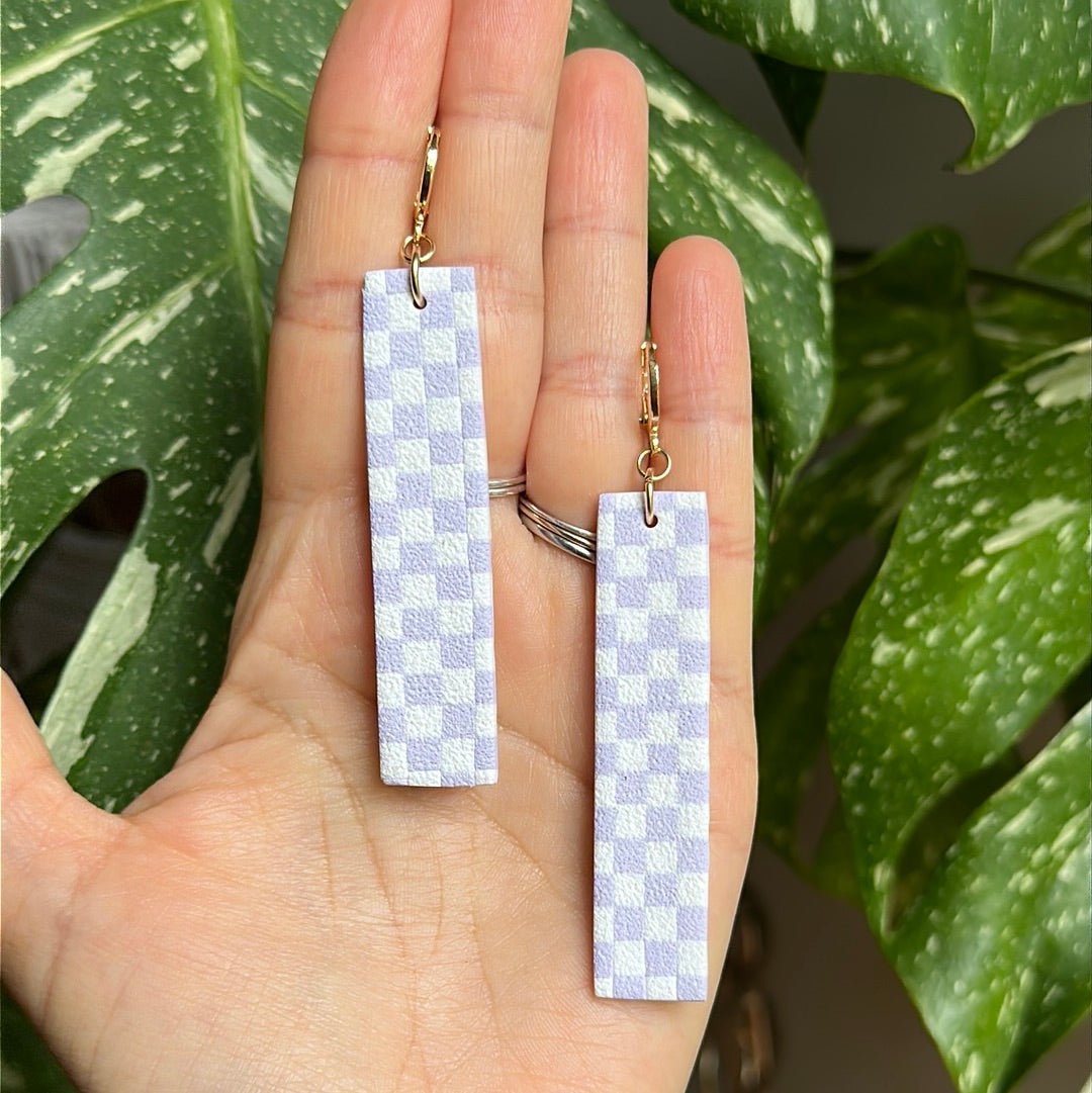 Checkered earrings