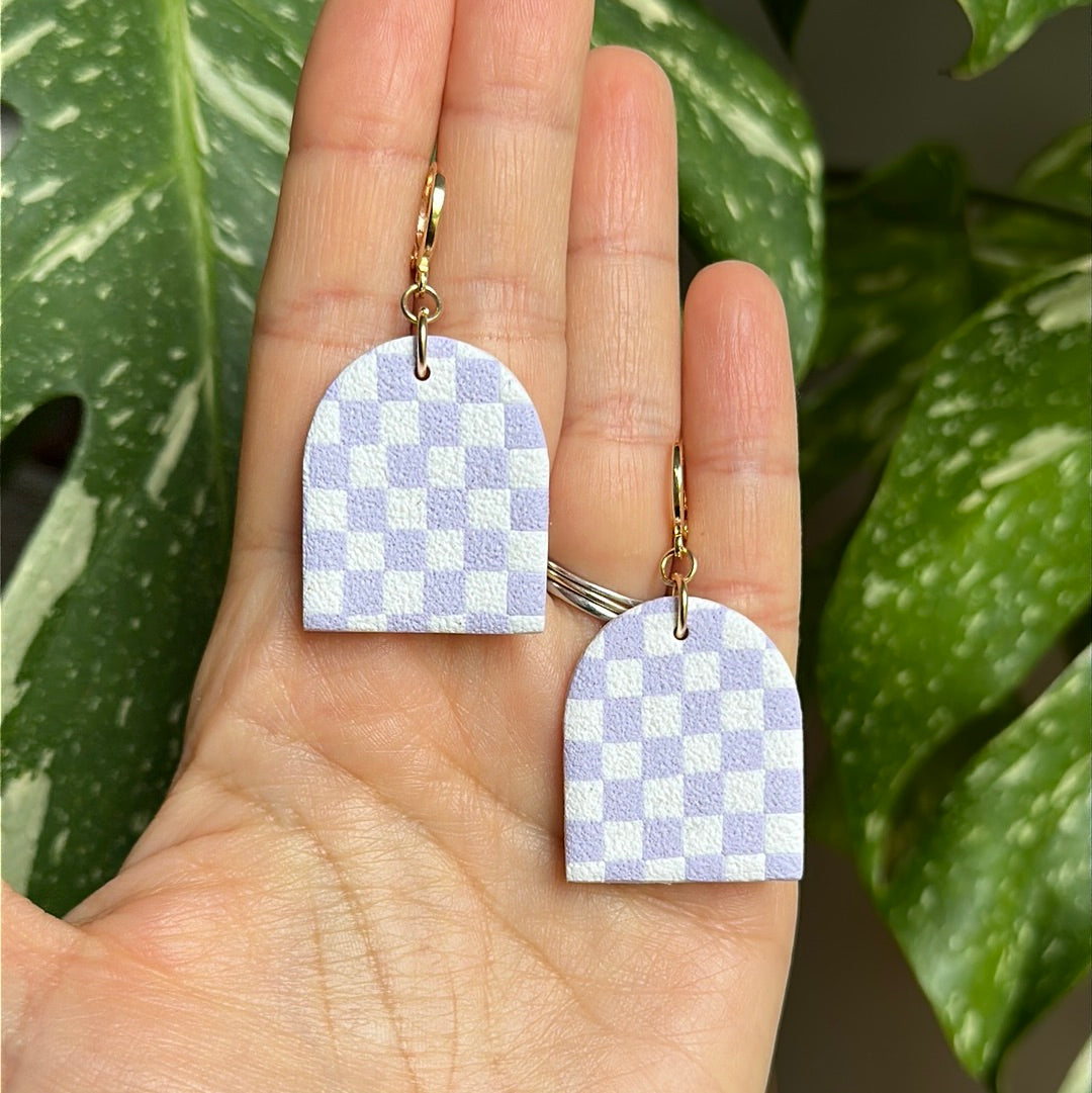 Checkered earrings