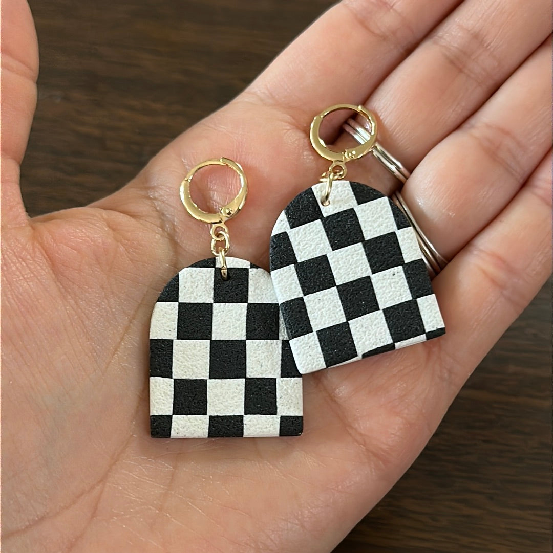 Checkered earrings