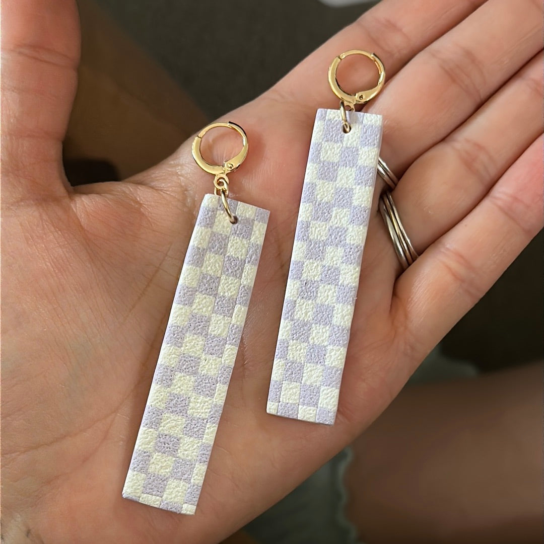 Checkered earrings