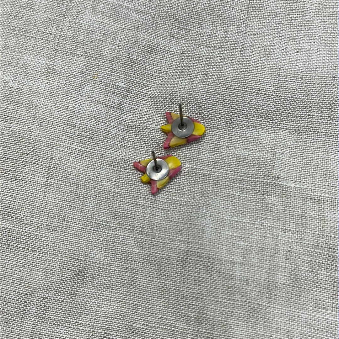 Micro mini rosy maple Moth studs