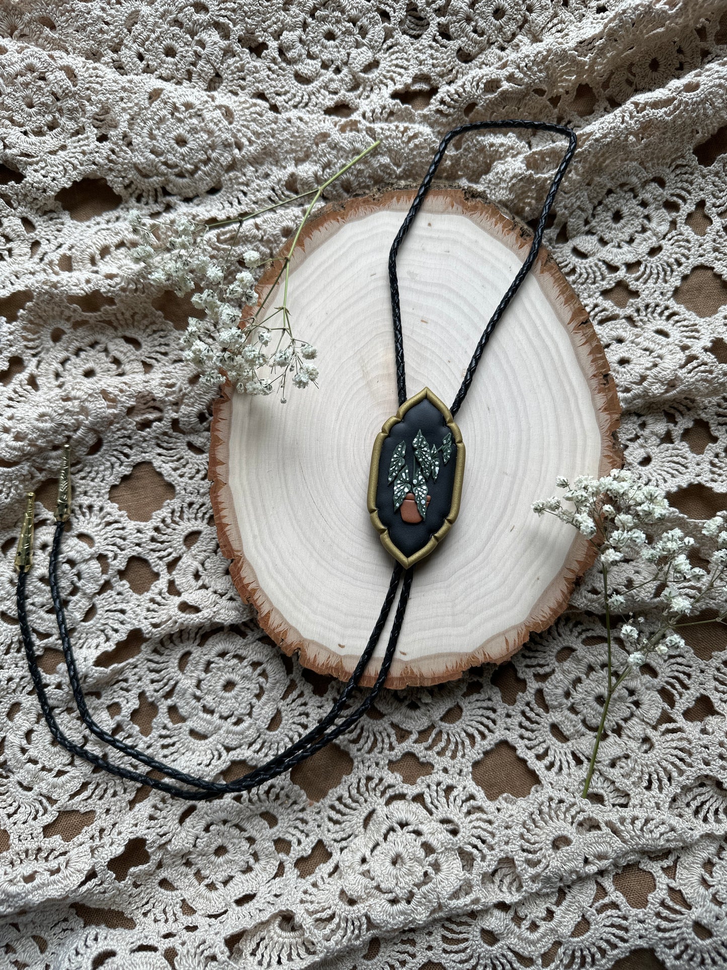 Begonia bolo tie