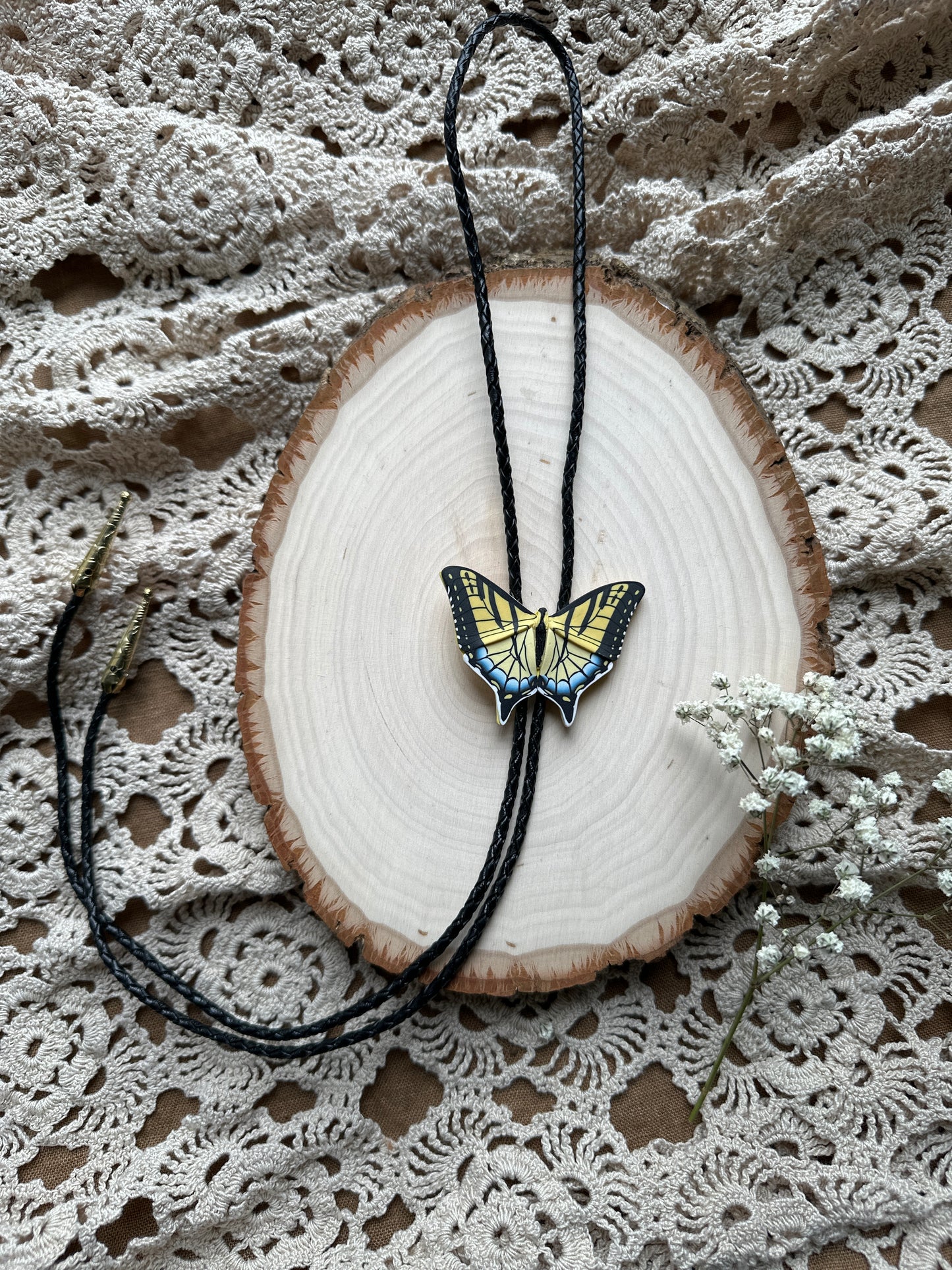 Eastern tiger swallowtail bolo tie