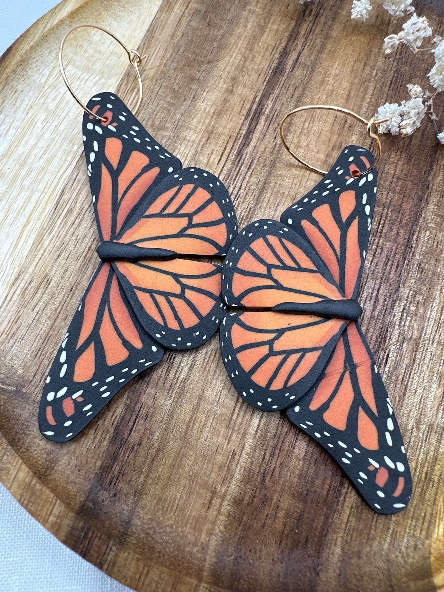 Large Monarch butterfly hoops