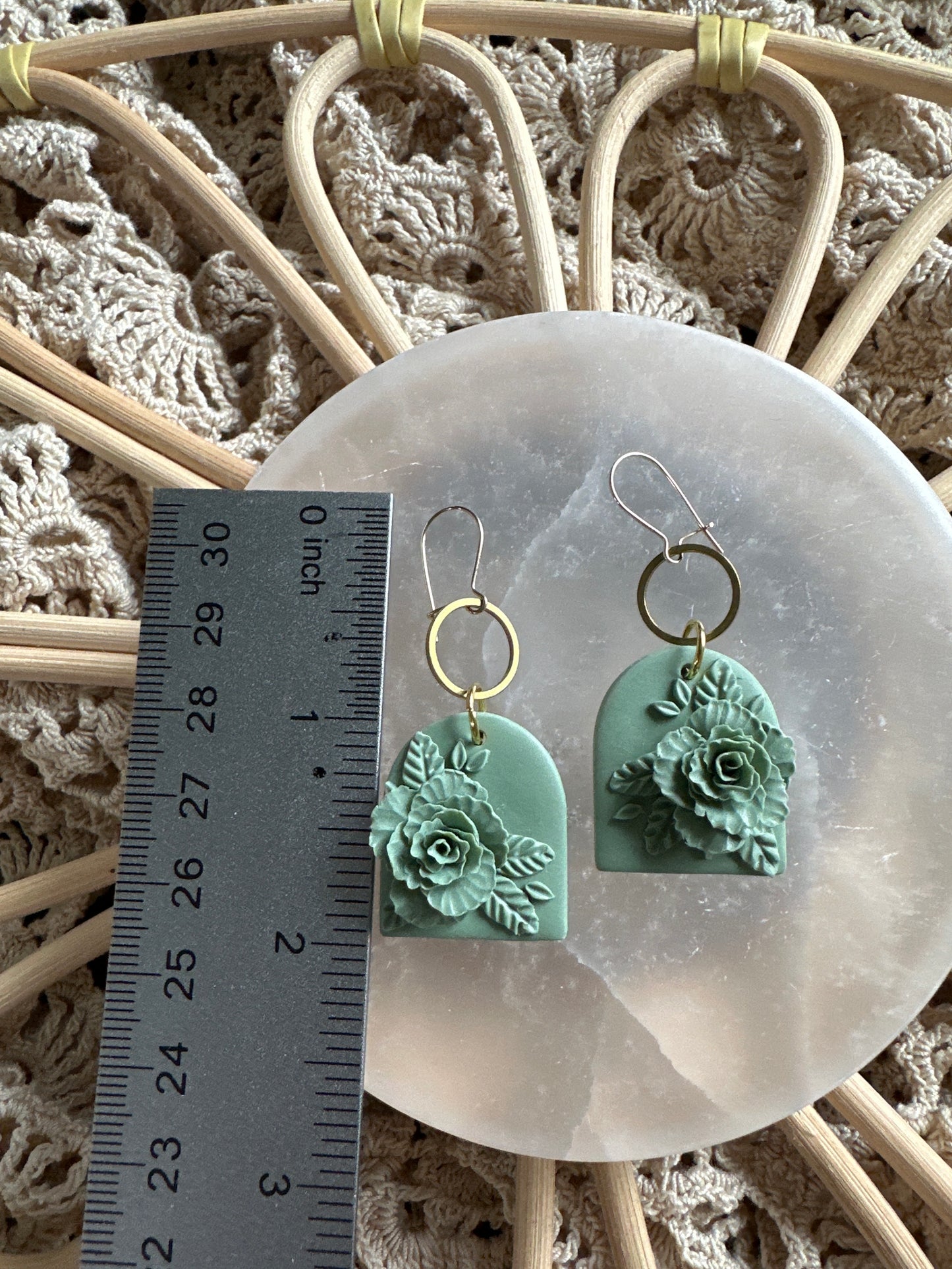 Sage rose arch dangles