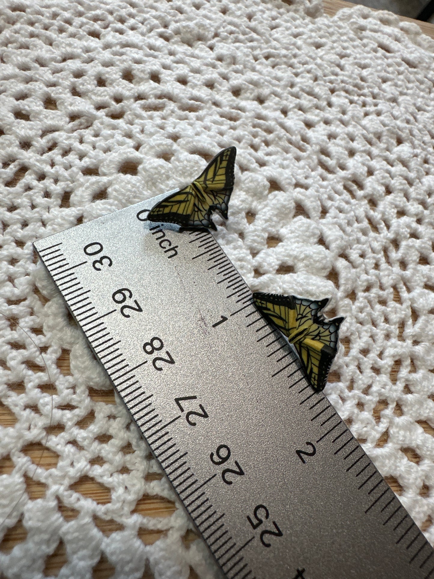 Micro mini eastern tiger swallowtail butterfly studs