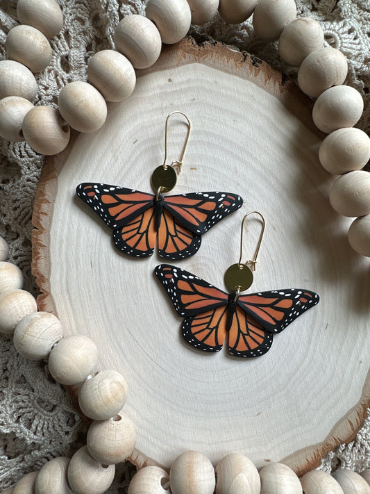 Large Monarch butterfly dangles
