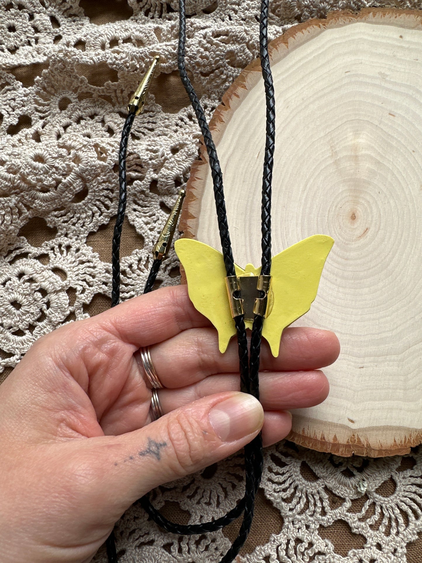 Eastern tiger swallowtail bolo tie