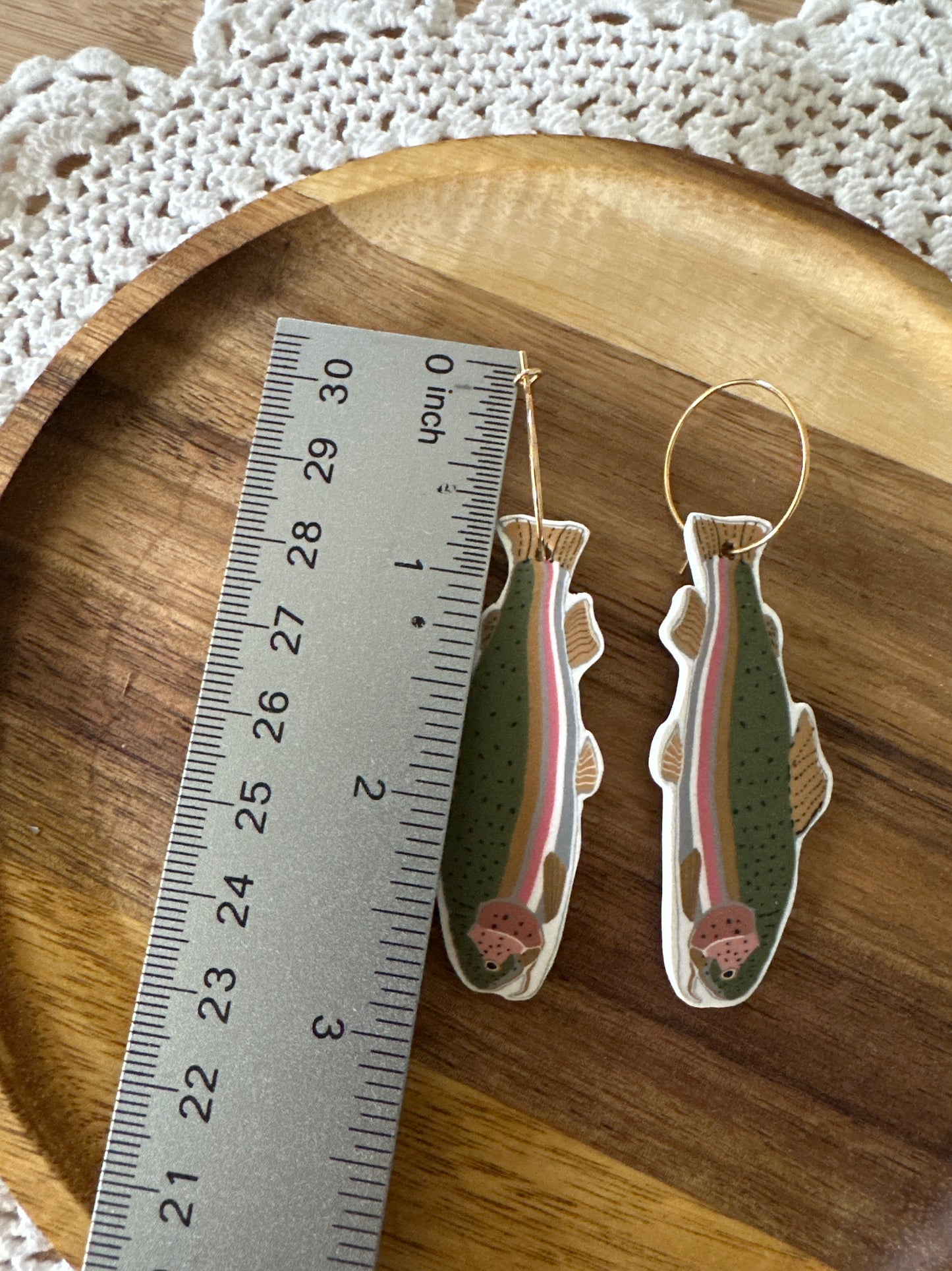 Rainbow trout earrings - assorted styles to choose from!