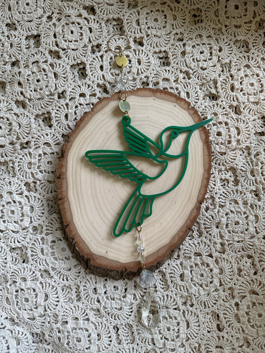 Large acrylic hummingbird/dragonfly suncatcher