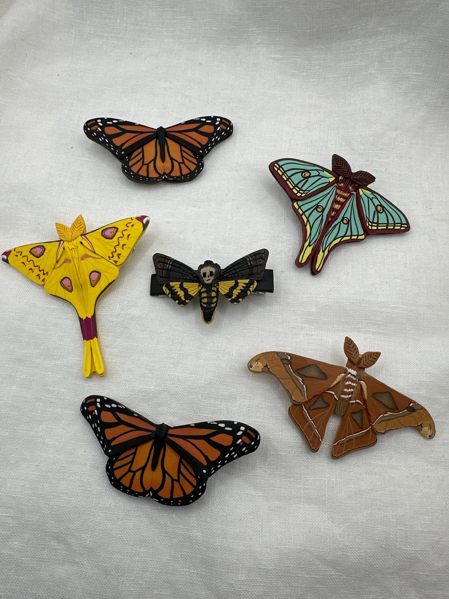 moth hair clips