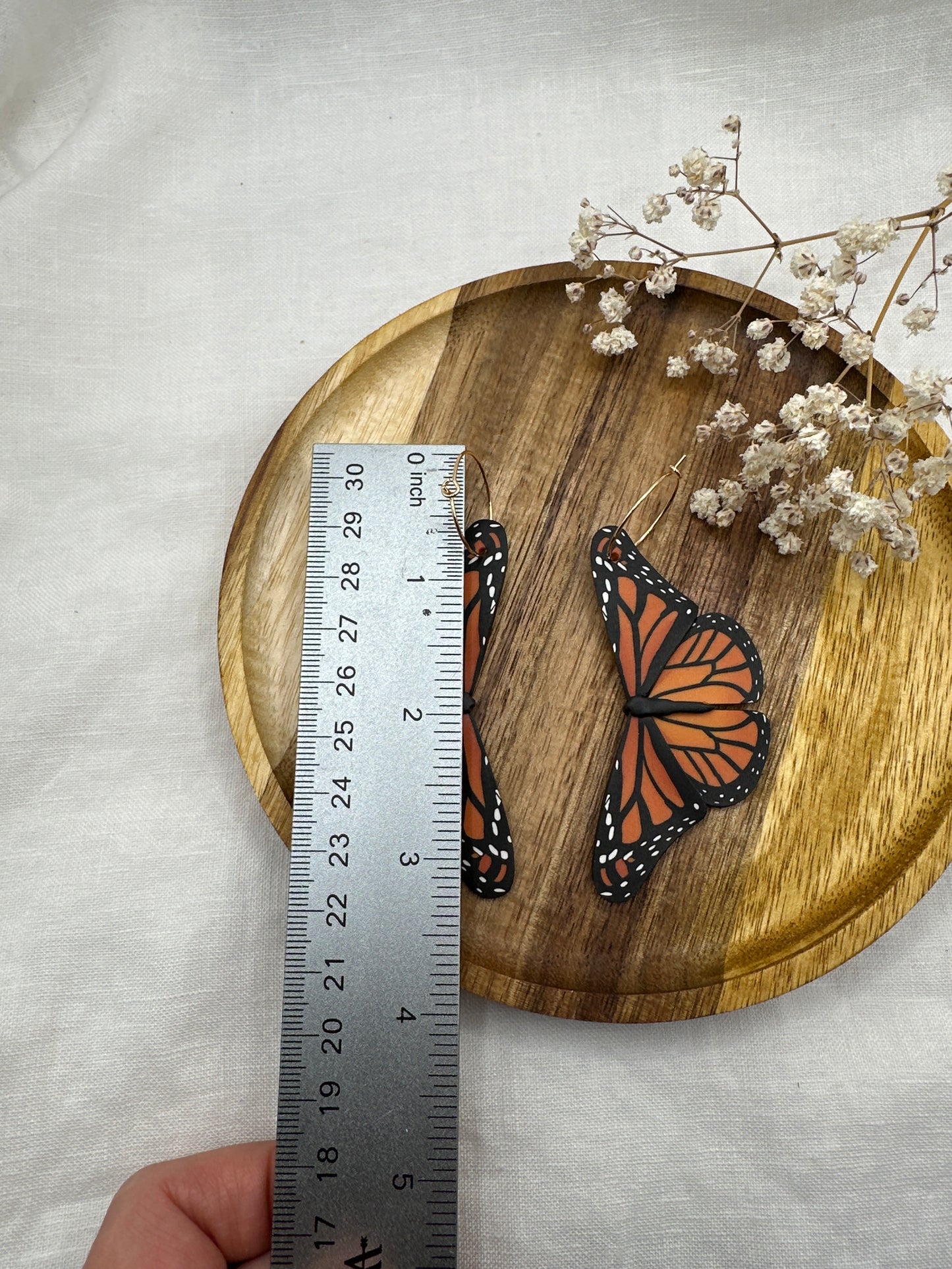 Large Monarch butterfly hoops