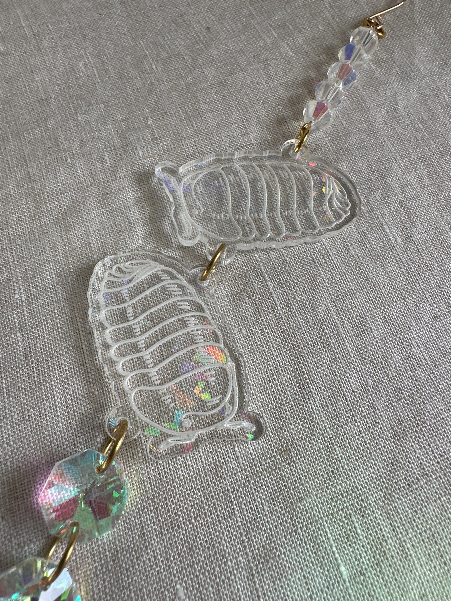 Small acrylic isopod suncatcher