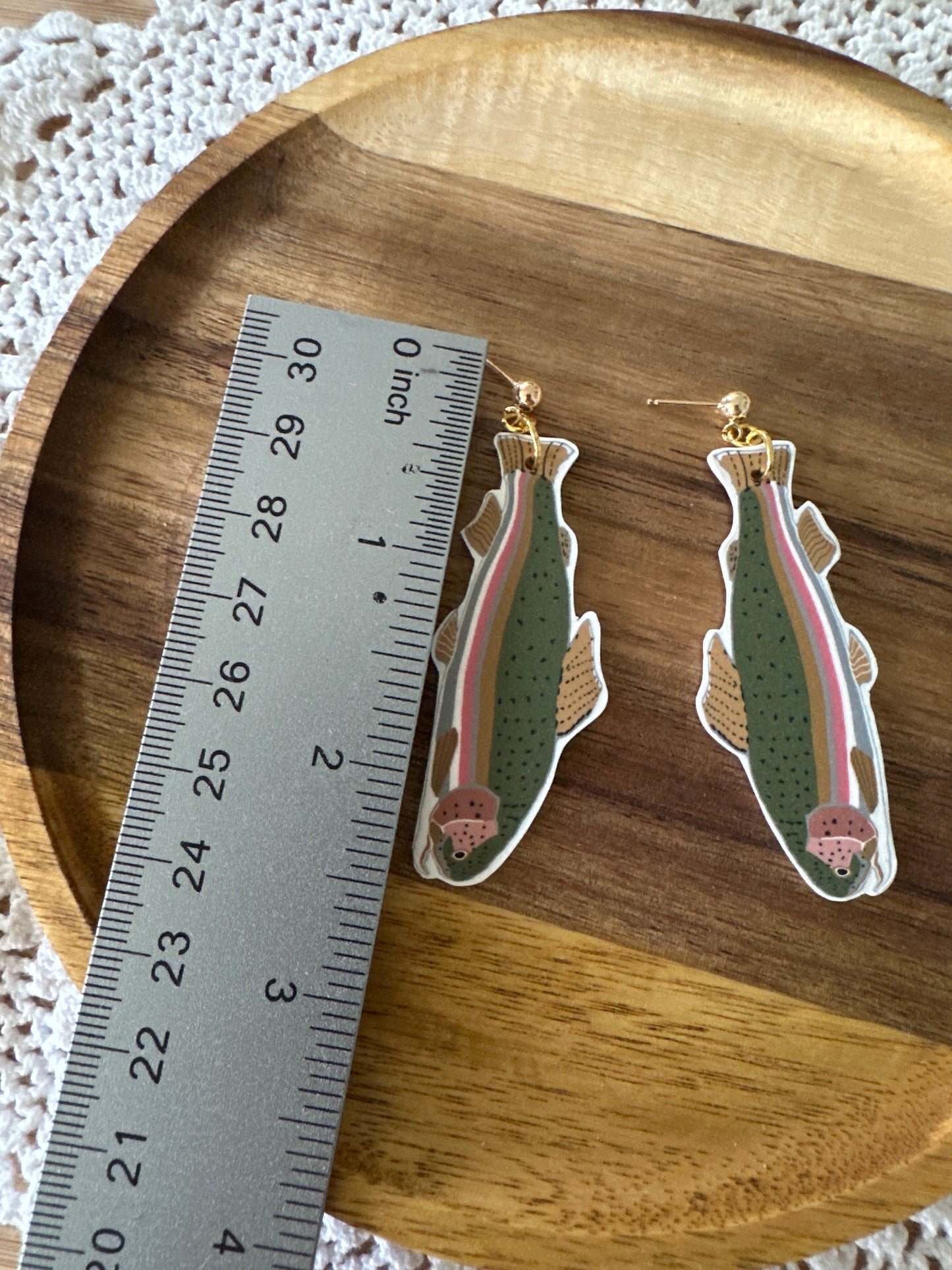Rainbow trout earrings - assorted styles to choose from!