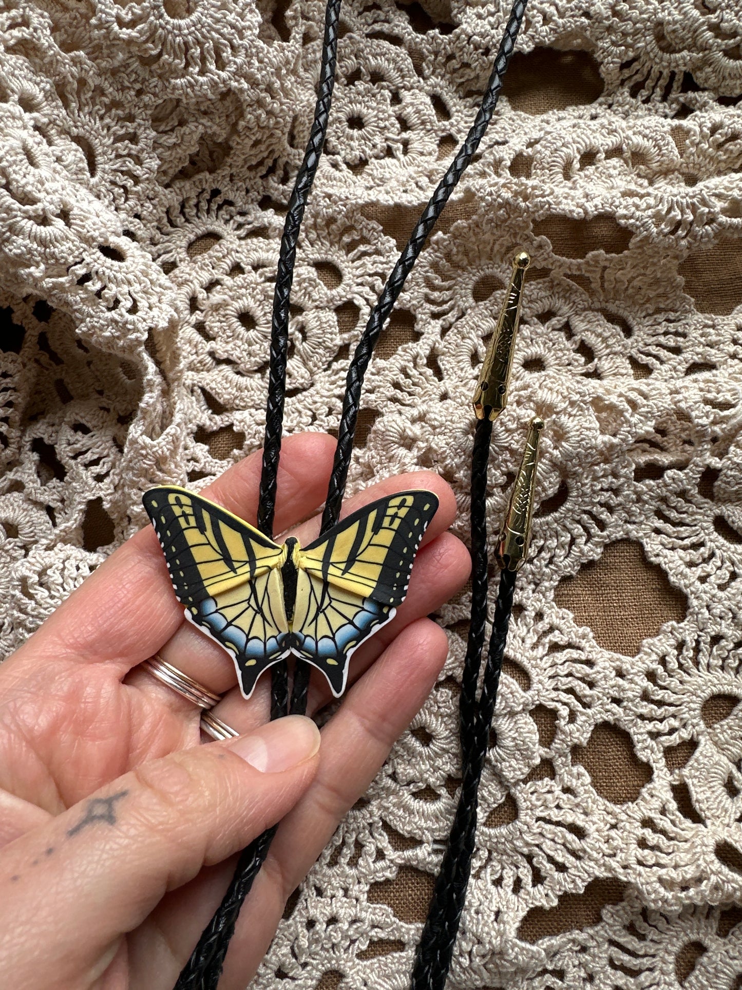 Eastern tiger swallowtail bolo tie