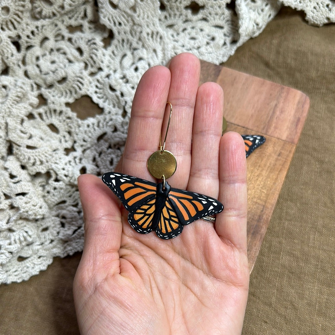 Large Monarch butterfly dangles