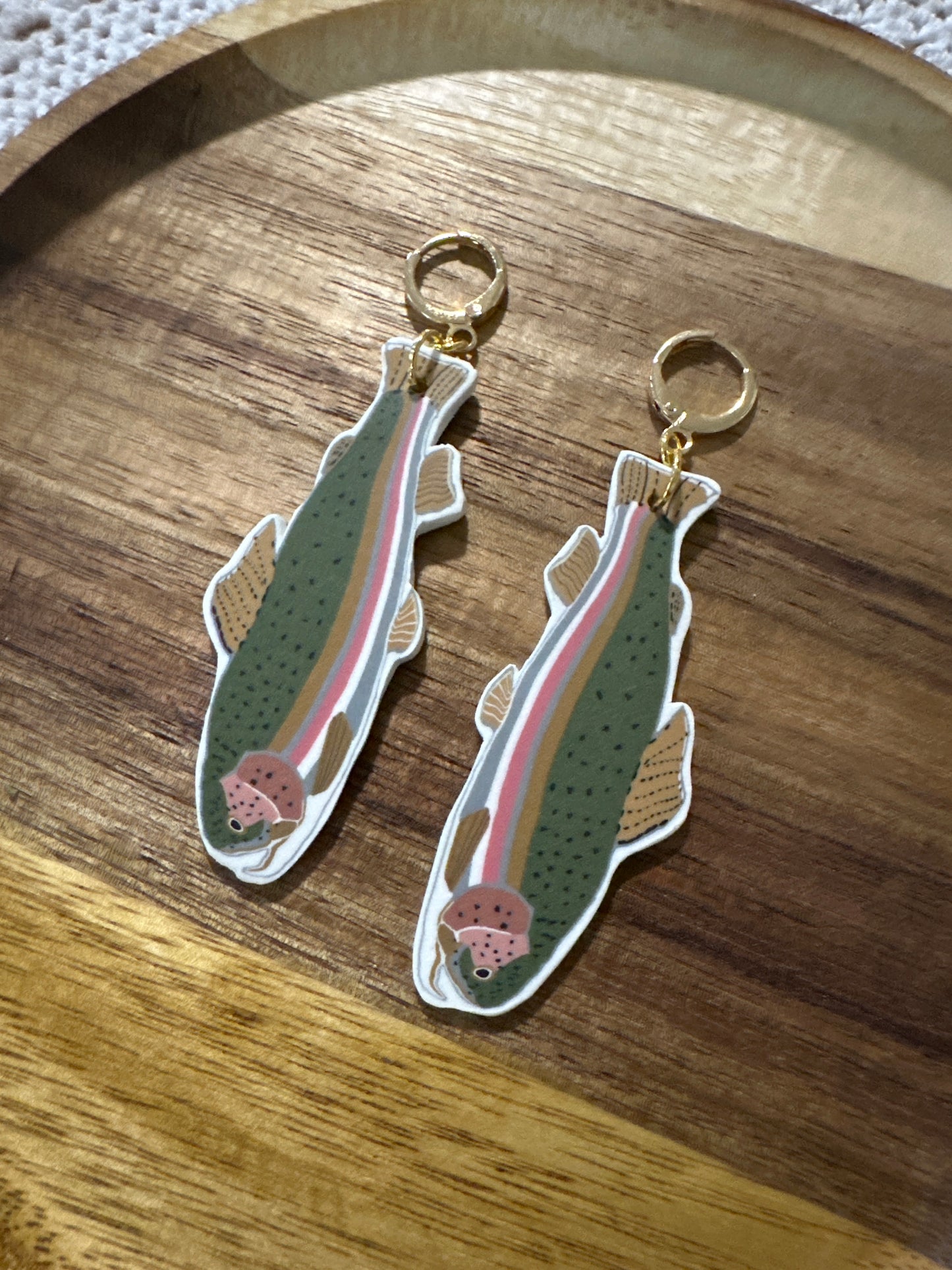 Rainbow trout earrings - assorted styles to choose from!