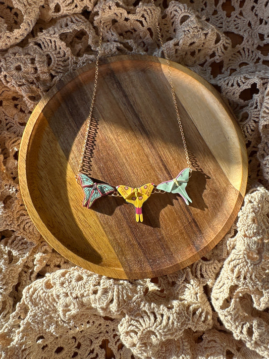 Moth necklace