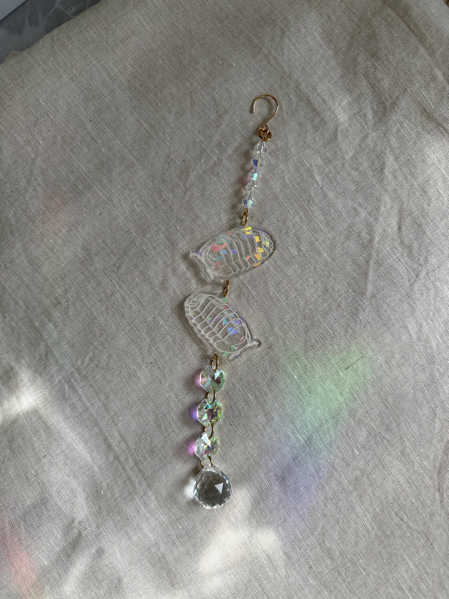 Small acrylic isopod suncatcher