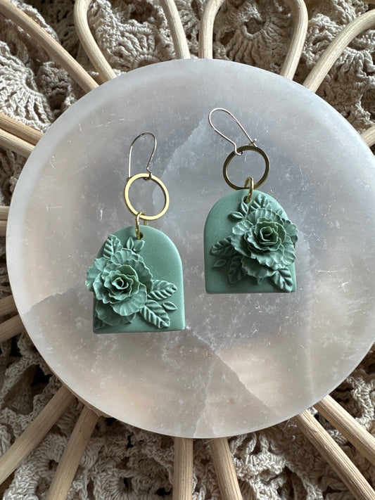 Sage rose arch dangles