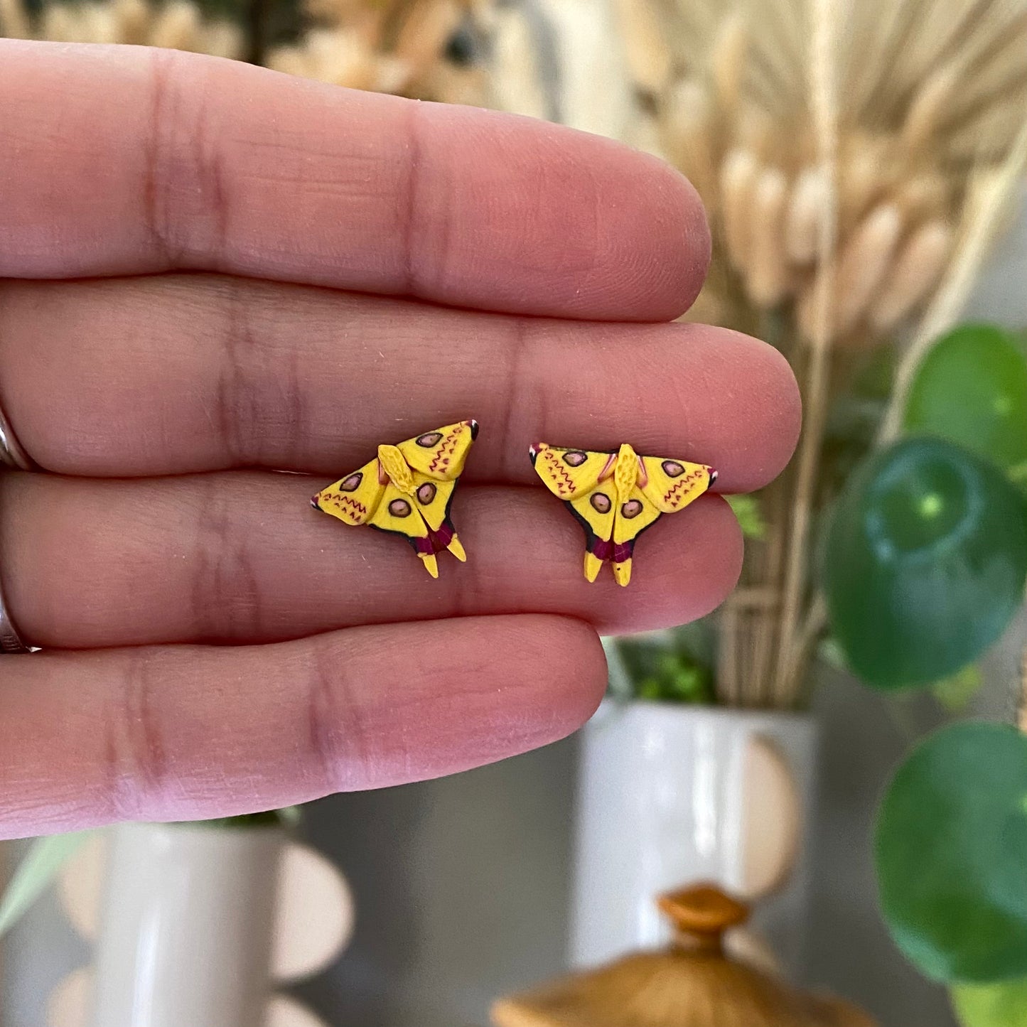 Micro mini Comet Moth studs
