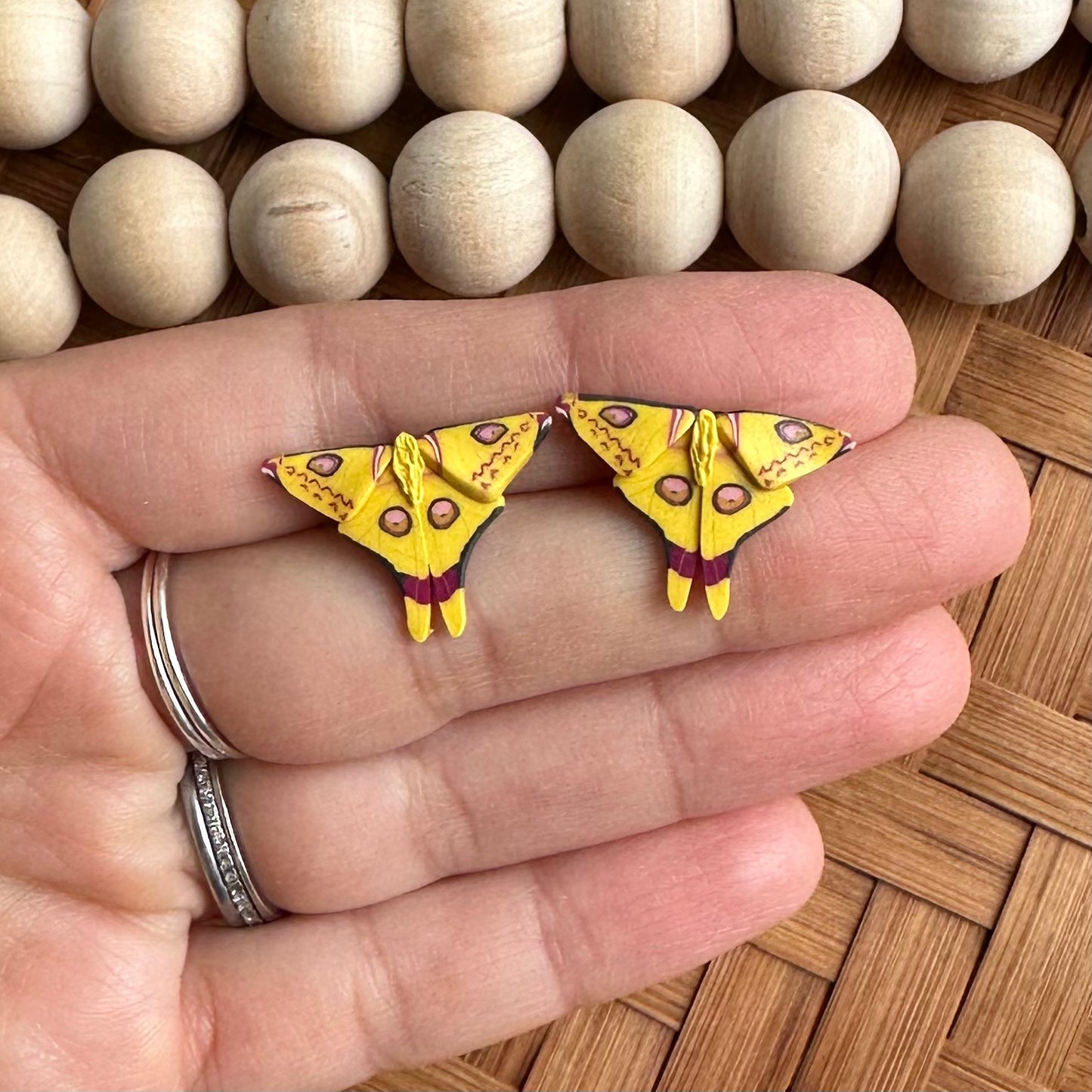 Micro mini Comet Moth studs